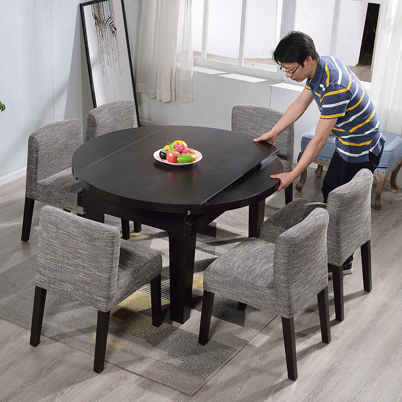 伸缩餐桌椅组合现代简约小户型吃饭桌子火烧石圆桌子折叠餐桌家用在类目 住宅家具, 桌类, 餐桌中 - 来自Buy2taobao.com提供专业的淘宝代购服务