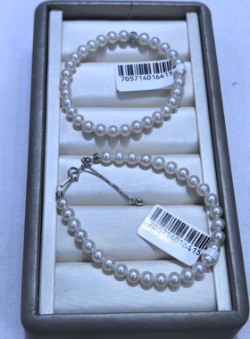 诸暨山下湖AK淡水珍珠手链女款小米珠5-5.5mm近正圆强光s925银链