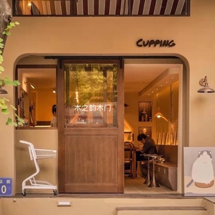 定制实木樟子松木门谷仓门吊轨厨房卫生间厕所推拉门