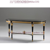 饰边桌家具定制厂 实木进口条案台意大利装 法式 玄关桌黑色客厅欧式