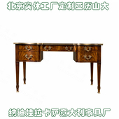 写字台铜件总裁班台桌 奢华老板桌台意大利英式 欧式 实木书桌椅法式