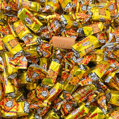 哈萨克斯坦进口拉哈香草太妃糖木偶小老虎童趣糖果1000克喜糖零食