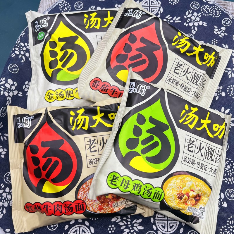思圆汤大咖老母鸡汤面方便面袋装