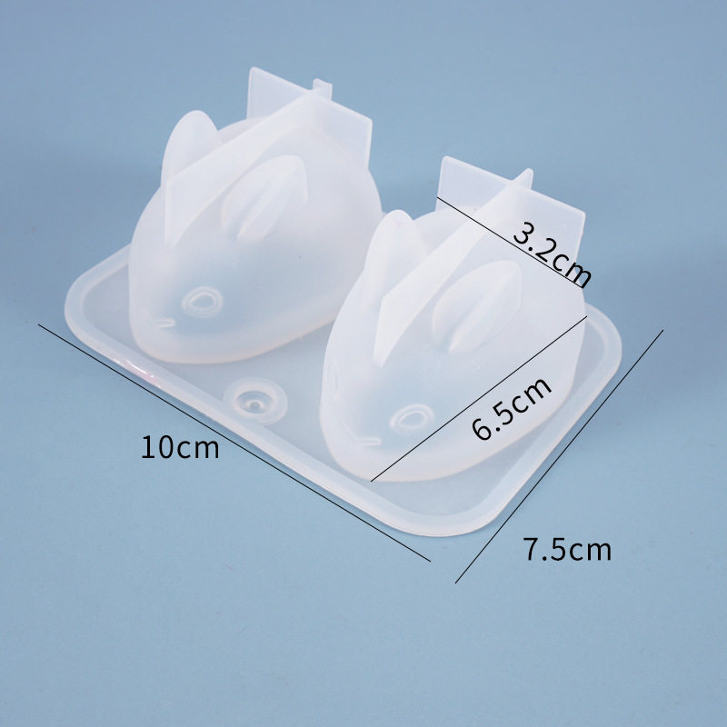 diy水晶滴胶模具立体小兔子可爱