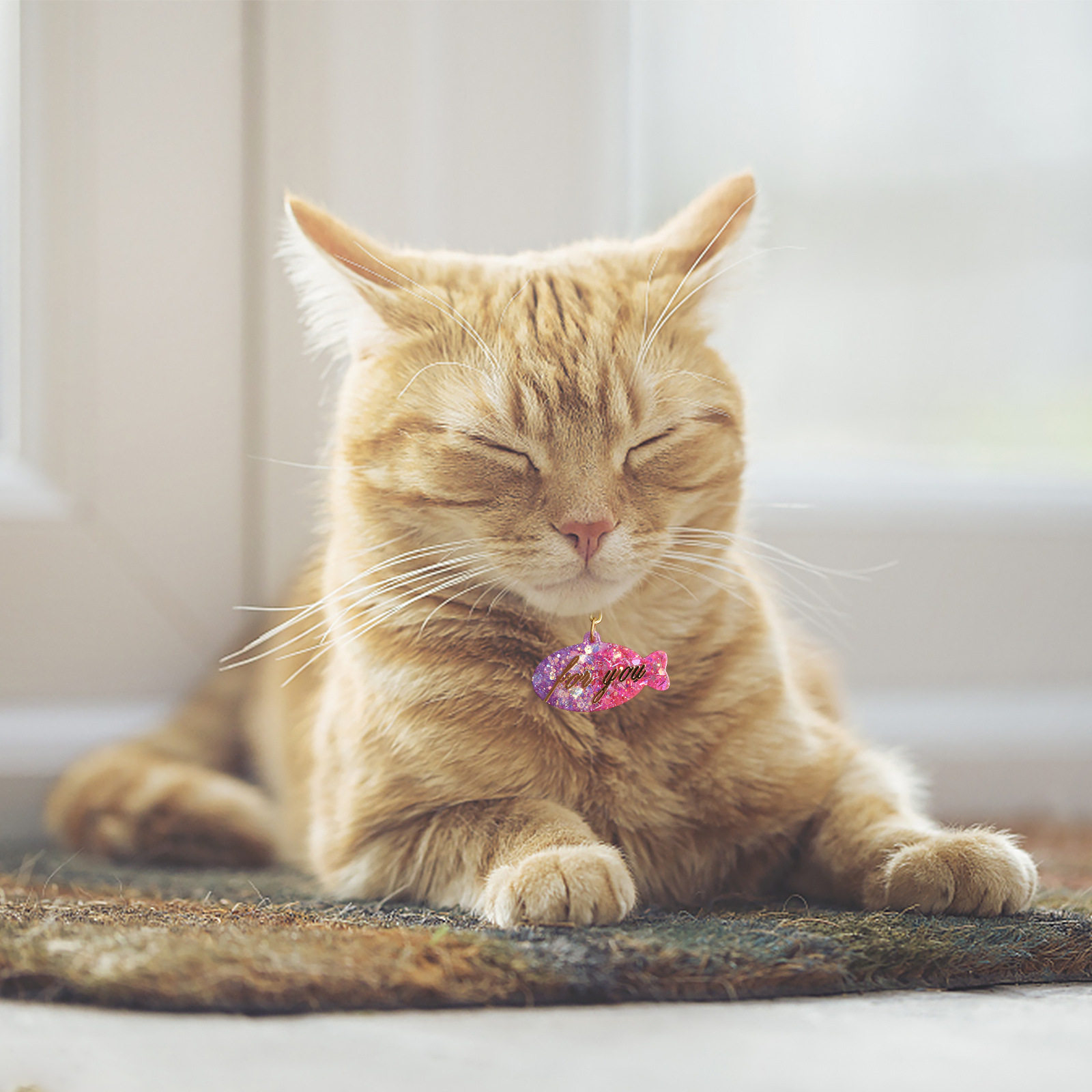 水晶滴胶diy小猫宠物挂牌小鱼狗骨头防丢铭牌吊坠硅胶模具