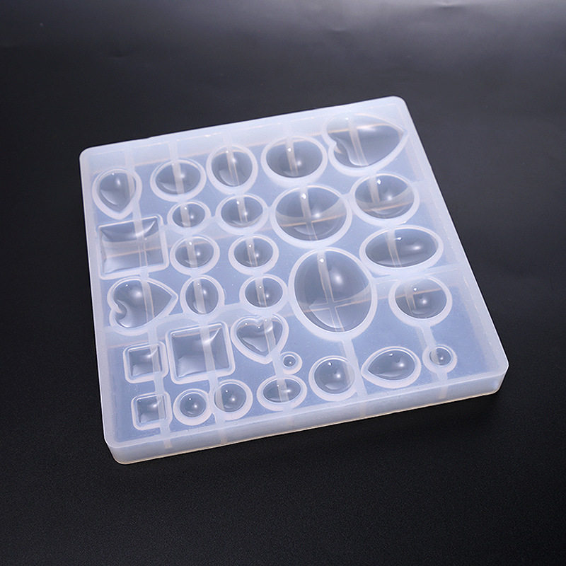 diy水晶滴胶贴片模具 时光宝石贴片吊坠硅胶磨具款式尺寸