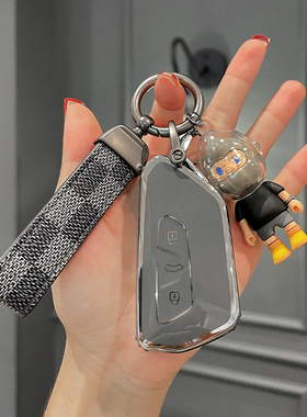 大众凌都L高尔夫8钥匙套Cc途龙X车Id3 Id4 Id6镜悦途悦男女外壳