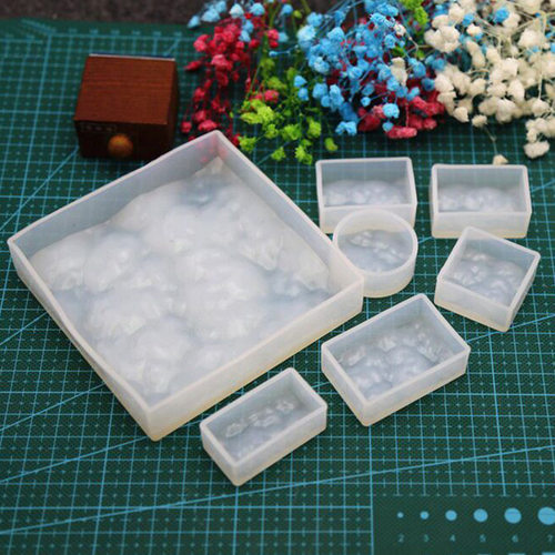 滴胶diy模具海洋水纹硅胶磨具镜