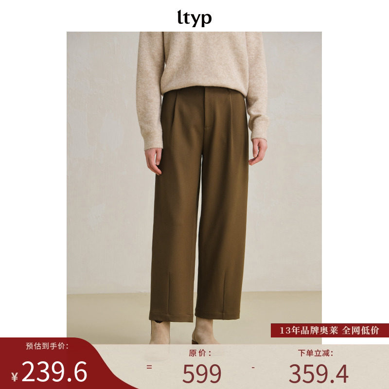 时尚百搭休闲八分裤宽松直筒西裤