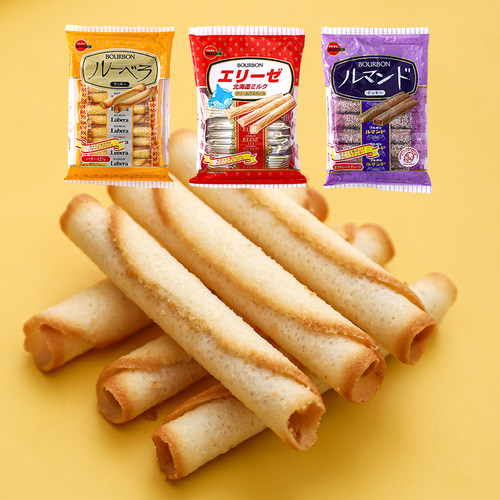 进口威化蛋卷饼干波路梦