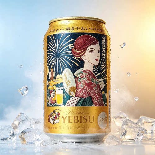札幌惠比寿插画限定啤酒矢泽爱