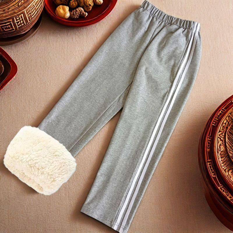 羊羔绒冬季二道杠浅灰色校