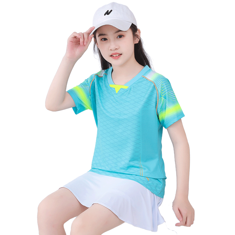 儿童羽毛球训练服女童网球服裙裤女孩速干运动套装乒乓球服男童夏