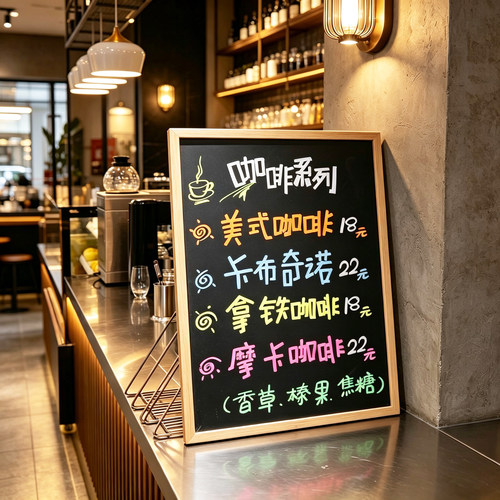 实木店铺家用挂壁式小黑板