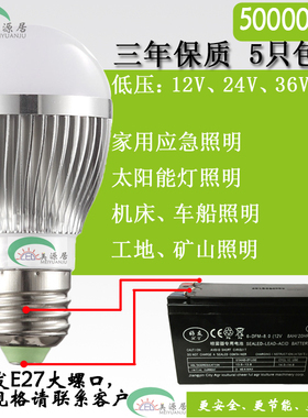 12V24V36V48Vled灯泡LED球泡灯E27低压机床电瓶地摊夜市节能灯