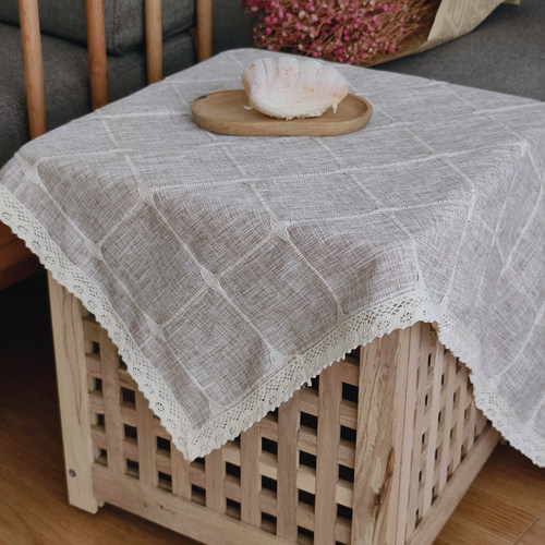 格子长方形定制桌布棉麻ins风