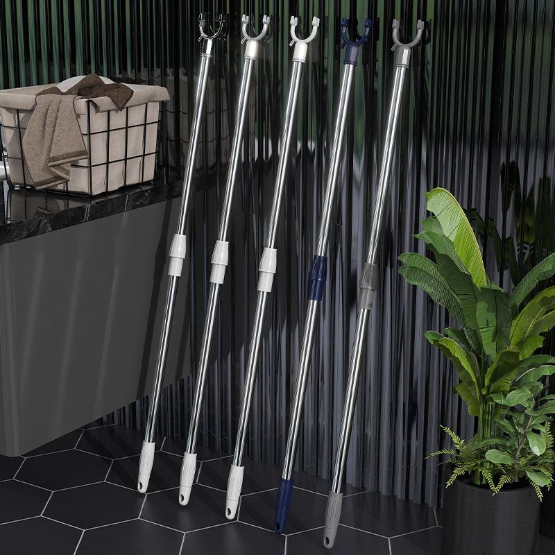 晾衣叉不锈钢可伸缩阳台撑衣杆家用加长创意晾衣杆晒衣杆挑挂衣叉