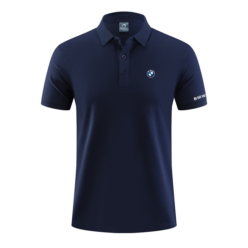 新款宝马4S店POLO衫工作服定制翻领t恤夏季男女工装可印字LOGO