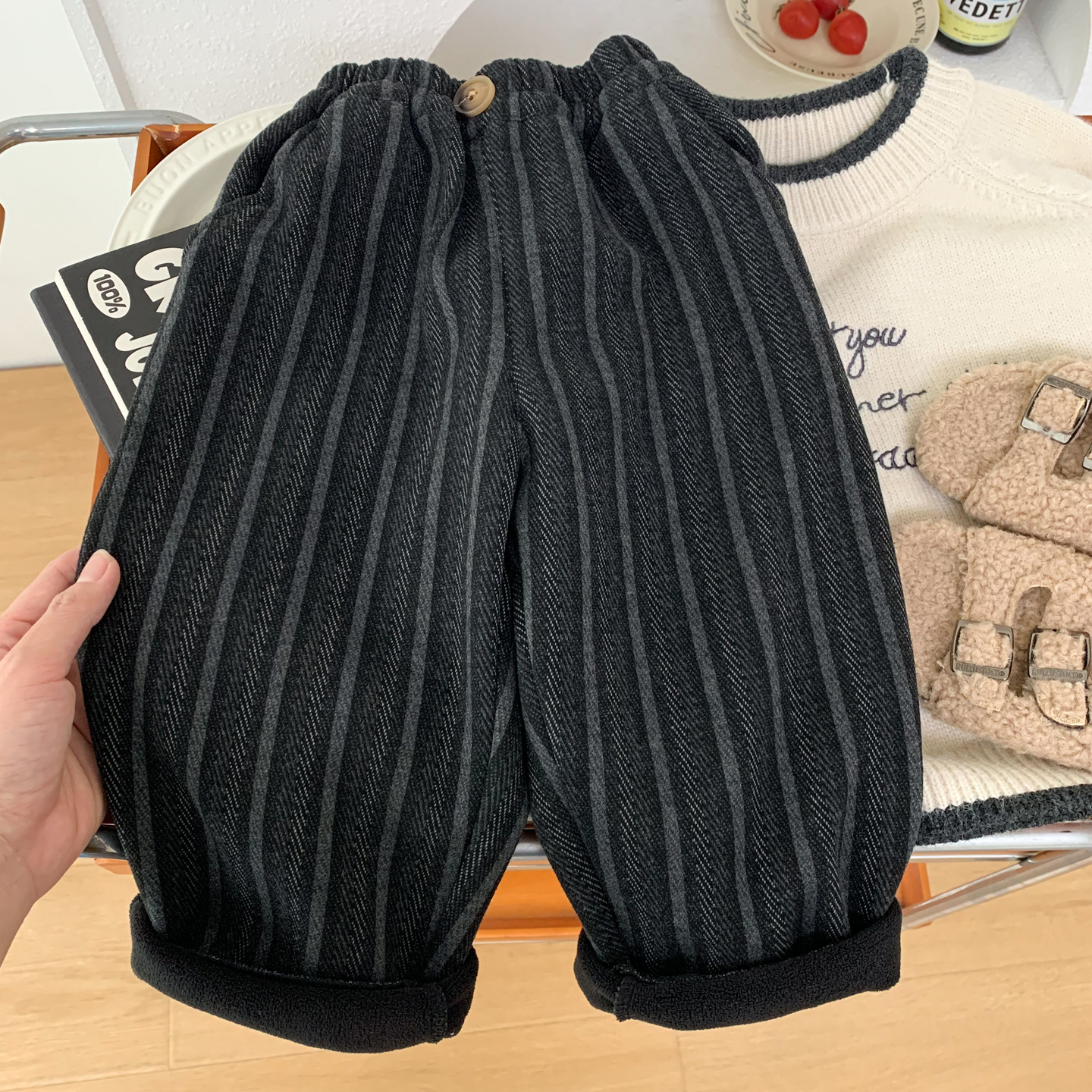 男童加绒休闲裤2025新款