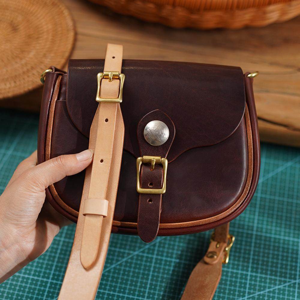 送礼物手工diy包包女复古马鞍包宽肩带单肩斜挎包原创小众材料包,箱包皮具/热销女包/男包,马鞍包,淘宝优惠券,粉丝福利购,淘宝优惠卷