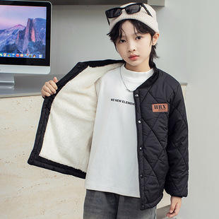 东北男女童加绒加厚保暖内搭外套初中生校服内胆外套抗寒零下20度