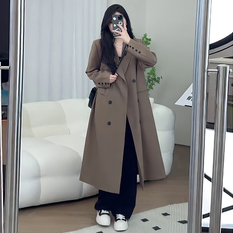 风衣外套女2025新款早春秋季小个子感超好看韩系英伦风中长款
