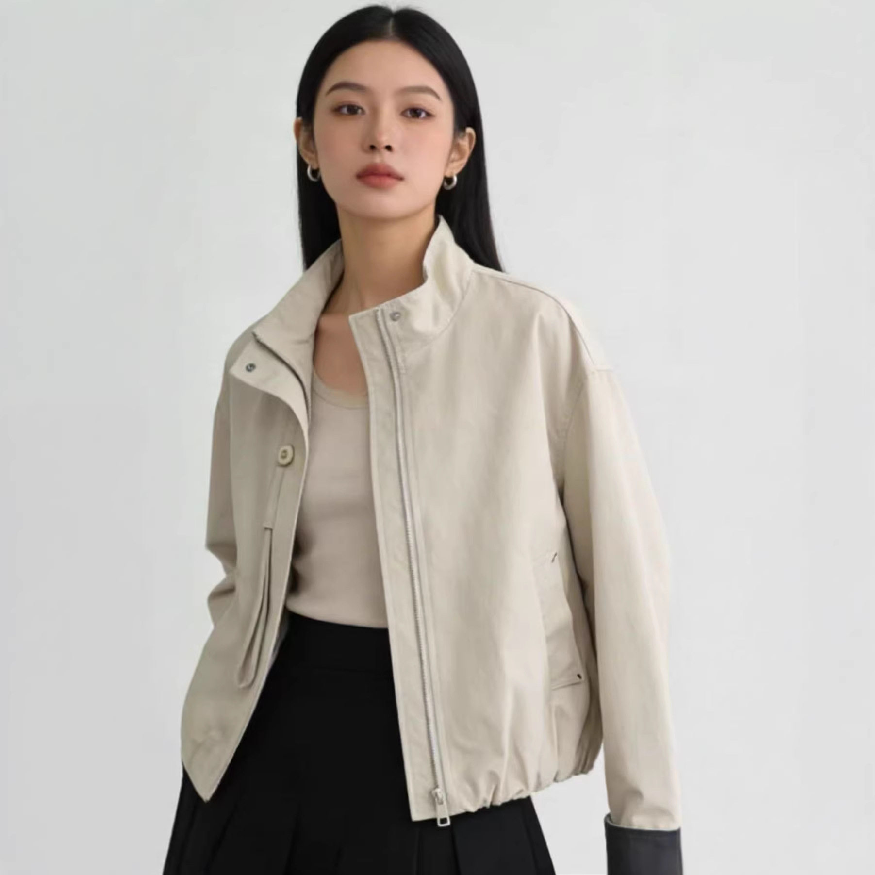 2026年春款外套女宽松休闲韩版学院风上衣夹克新款学院风外套时尚