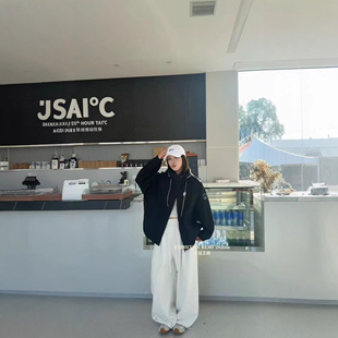 26春款外套女连帽宽松休闲韩版学院风外套贴标夹克上衣冲锋衣外套