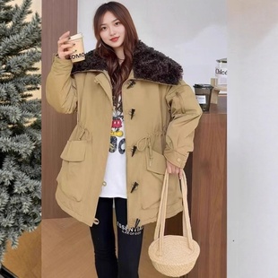 复古宽松机车服上衣潮 时尚 大翻领加棉皮衣外套女短款 2025秋冬新款