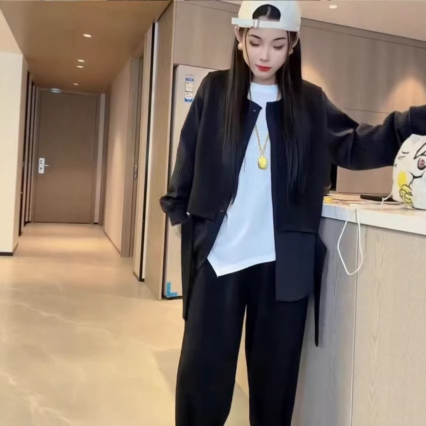 2026年春款衬衫女长袖拼接假两件衬衣新款衬衣宽松休闲学院风衬衣