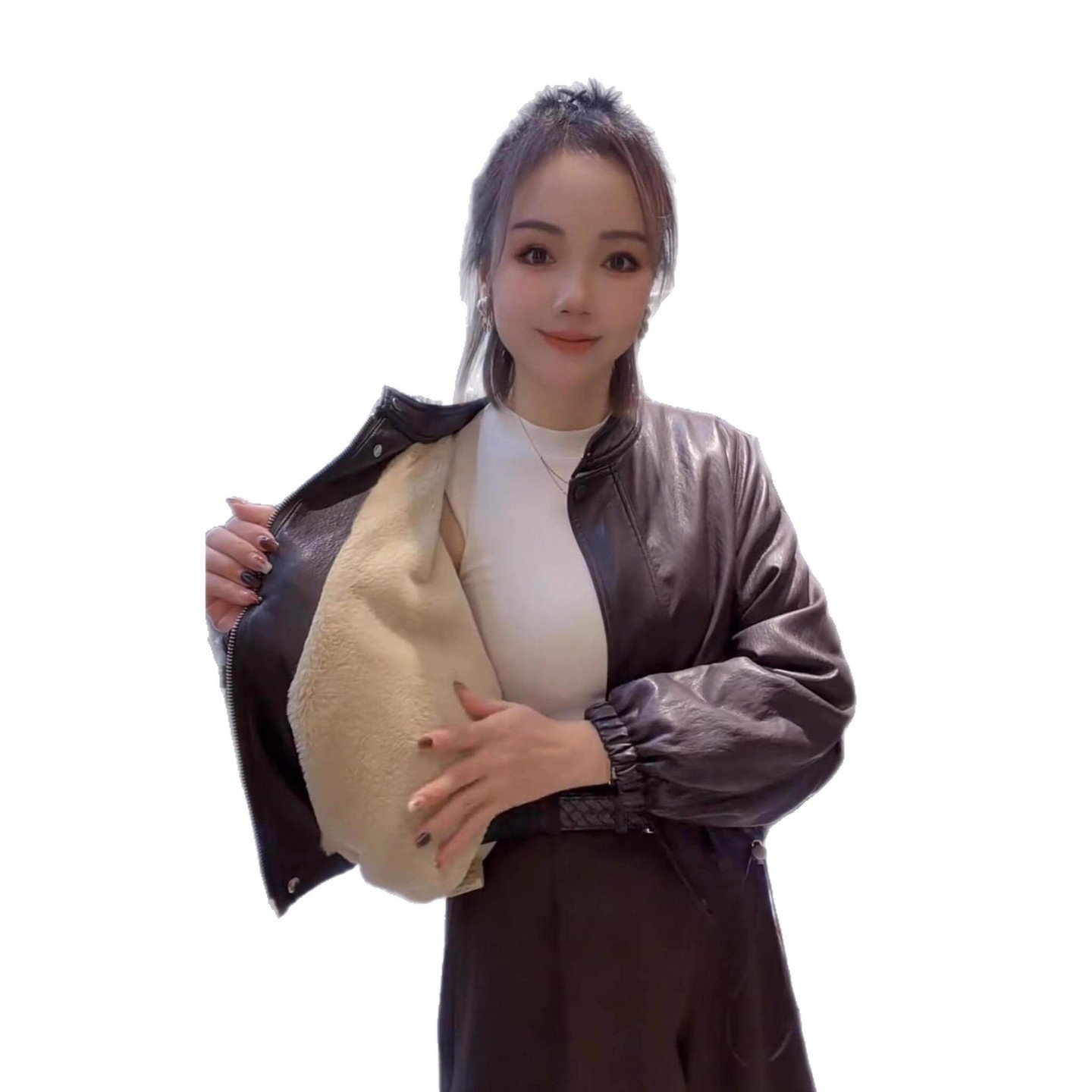 皮衣短外套女2025秋冬新款韩版时尚加绒加厚洋气保暖机车夹克上衣