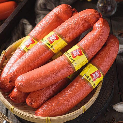 柏慧燕都新精制六号肠膜衣(塑料皮非肠衣)扭结即食鸡肉朝阳6号肠