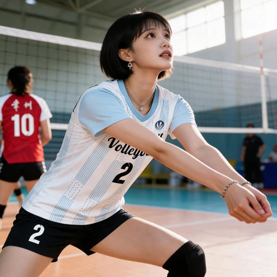 （顺丰包邮）数码印定制男女排球服套装短袖气排球衣团队手球速干图片
