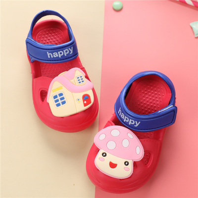 女童EVA包头凉鞋儿童宝宝玩水洞洞鞋2021夏季防滑男童防水沙滩鞋