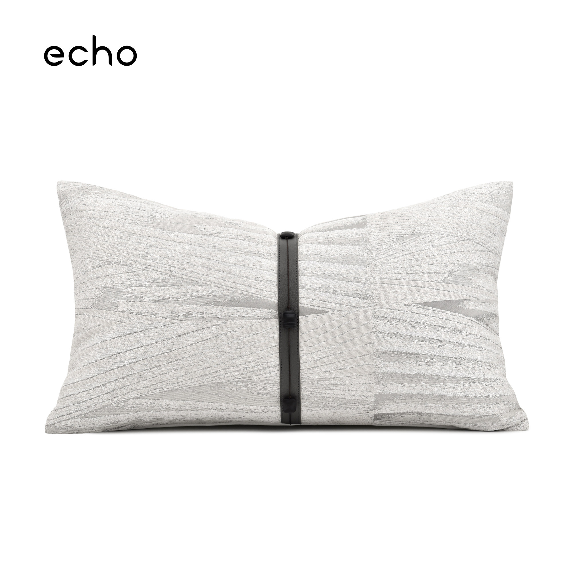 高档新中式中国风红木沙发轻奢样板间售楼处灰色腰枕抱枕床头靠垫