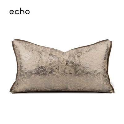 echo回声Gorgeous华丽高端轻奢鎏金丝绒提花沙发靠背高级定制腰枕