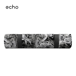 现代轻奢酒店样板间新中式圆筒黑白乱花毛呢绣长条形床上圆柱抱枕