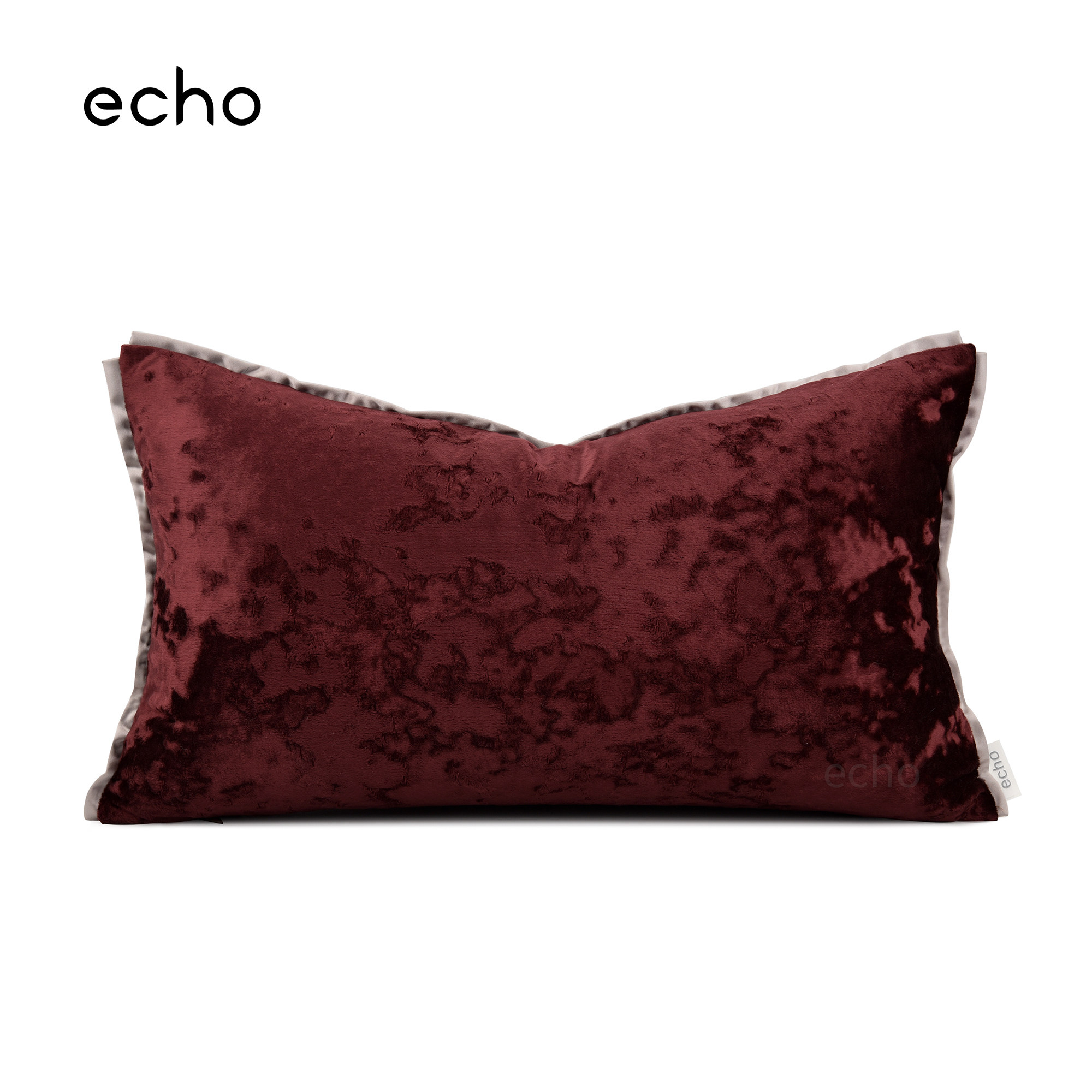 轻奢样板间别墅高级感酒红天鹅绒冰花丝绒抱枕沙发床上腰枕靠垫套