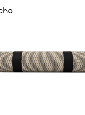 echo轻奢床头圆柱形米灰色编织皮拼接糖果枕样板间别墅床上圆筒枕