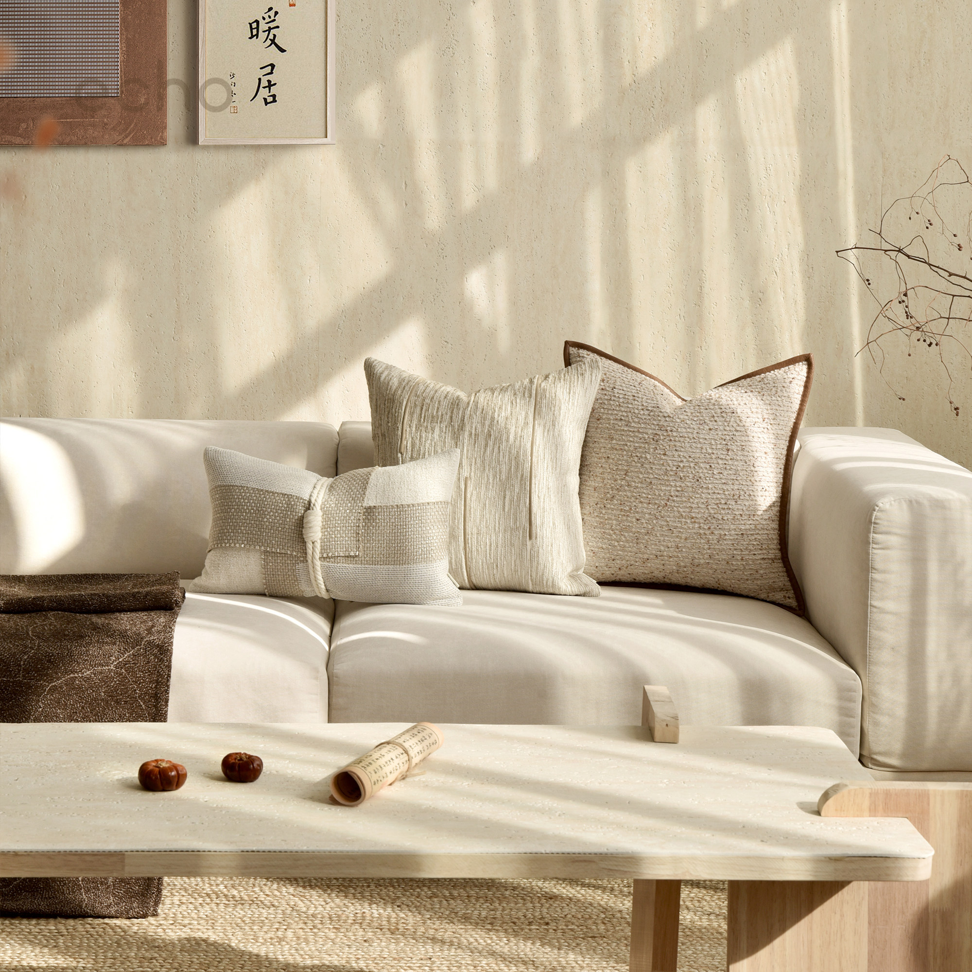 原木风日式简约度假民宿米色系侘寂样板间沙发抱枕床头腰枕背靠垫,居家布艺,靠垫/抱枕,淘宝优惠券,粉丝福利购,淘宝优惠卷