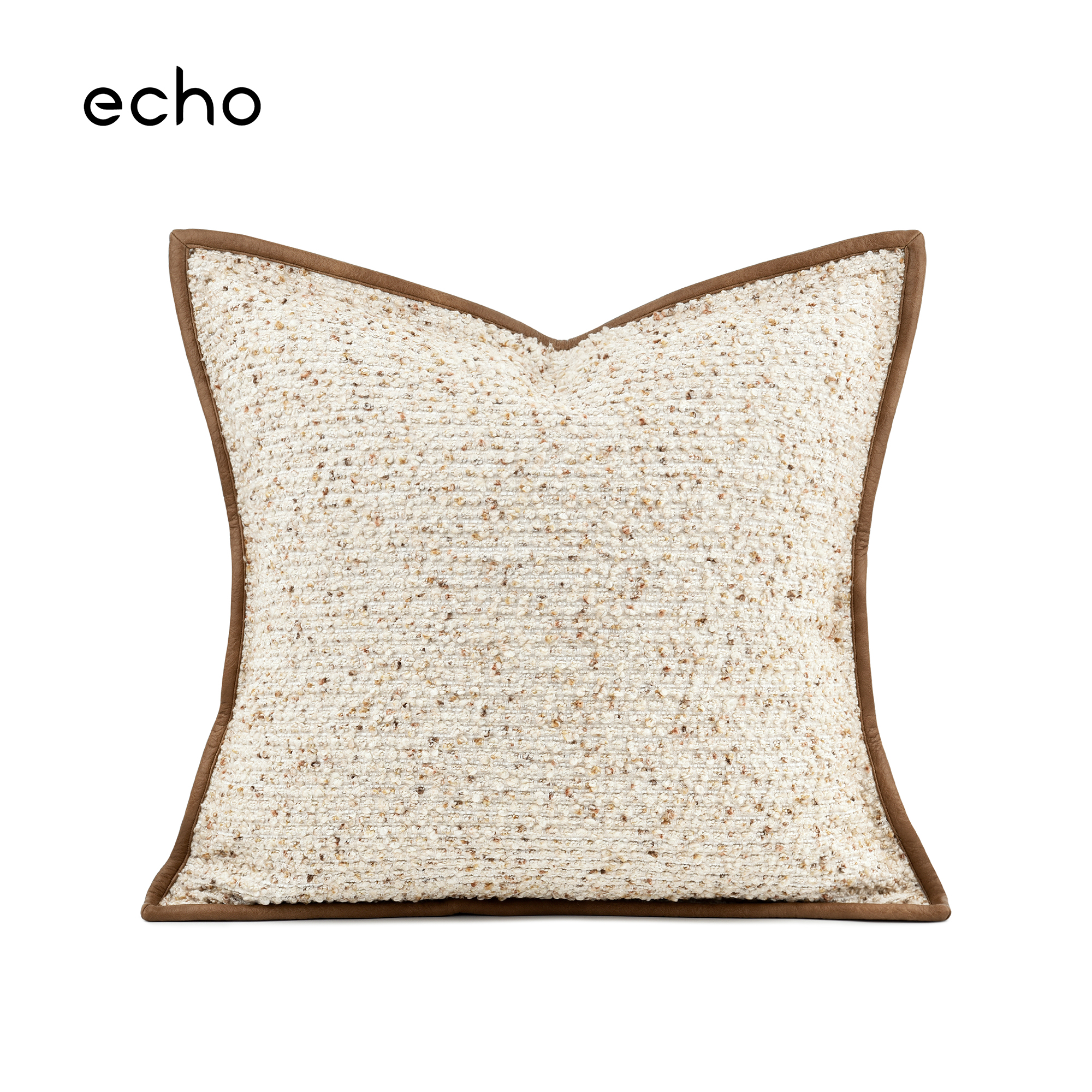 侘寂风中式样板间方形抱枕靠垫套