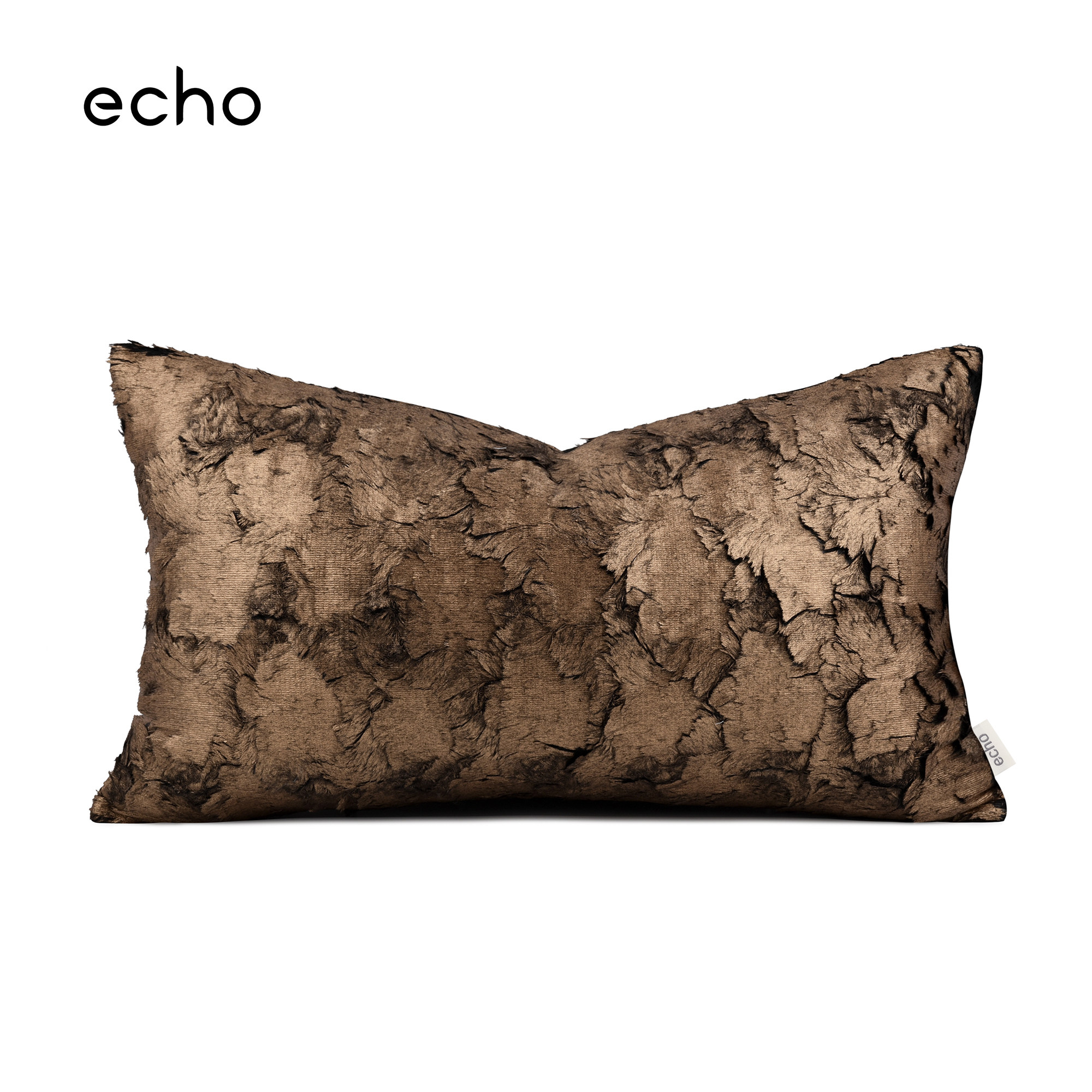 软装轻奢样板间别墅抱枕时尚复古棕咖烫金沙发客厅床上腰枕靠垫套