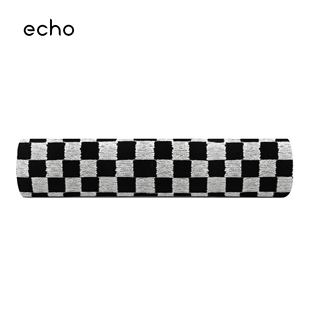 北欧ins圆筒枕黑白针织棋盘格子滚枕阳台榻榻米儿童房床上圆柱枕