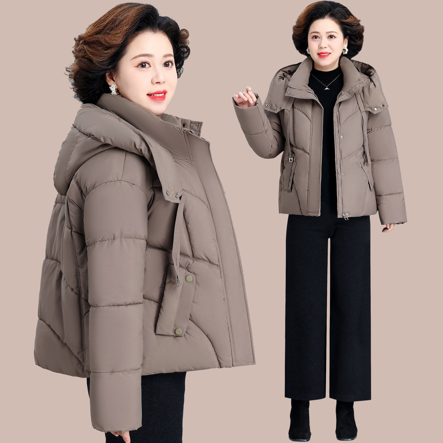 妈妈棉服女冬季2026新款不臃肿冬装外套中老年人秋冬羽绒保暖棉衣