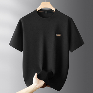 秋冬短袖毛衣男大码宽松200-300斤潮胖子时尚加肥加大半袖针织衫