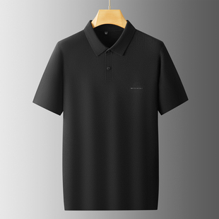 秋冬季翻领短袖毛衣男加肥加大码宽松休闲胖子半袖针织羊毛Polo衫