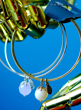 No.263 pilgrim 北欧甜美风 镀银镀金切角玛瑙花蕾简约手镯 2色选