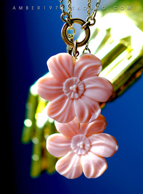 No.294 pilgrim flower ⒌ 北欧设计风 合金镀金甜美花卉项链脚链