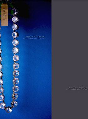 monet复古宝石镶嵌镀金项链