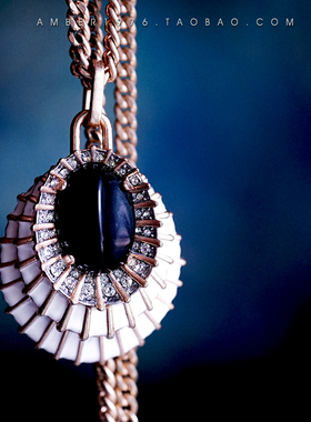 成人童话 No.37 Twilight┆外贸品牌高端 重工质镀金黑玛瑙长项链
